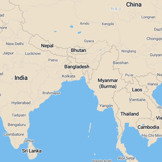 kaart india reis