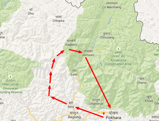 trekking dhaulagiri map