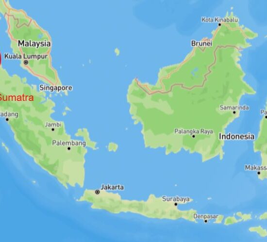kaart Sumatra reis